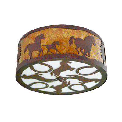 Copper Canyon CL830 16" Horse Ceiling Light