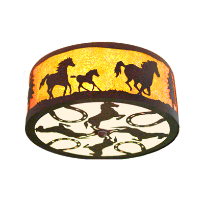 Copper Canyon CL830 16" Horse Ceiling Light