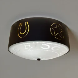 Copper Canyon CL840 12" Stars and Horseshoes Ceiling Light