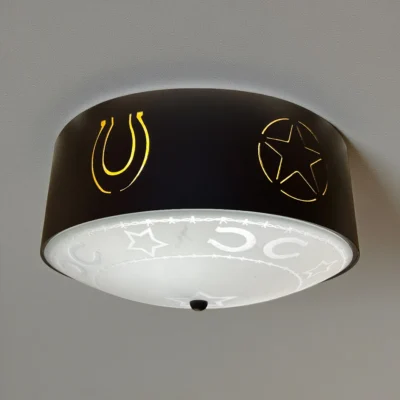 Copper Canyon CL840 12" Stars and Horseshoes Ceiling Light