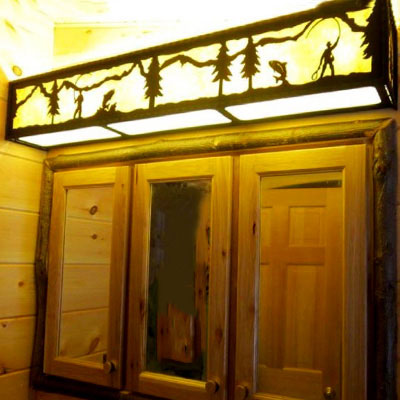 Custom Cabin Bathroom Lighting