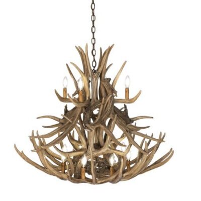Mule Deer 20 Antler Chandelier