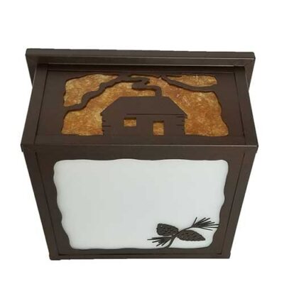 Alternative view of Copper Canyon CL870 12" Log Cabin Light