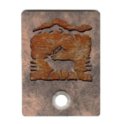 DB179 Elk Doorbell - Color C154 - Amber Mica Liner Backing - 4.25