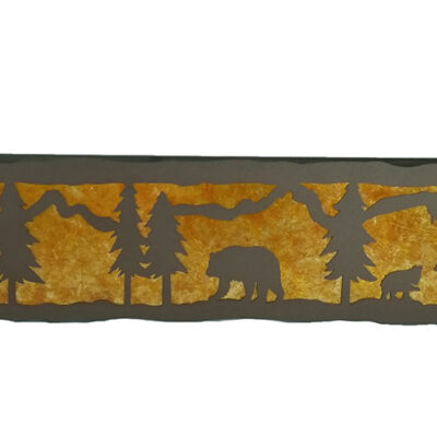 Alternative view of Rustic 24" Bear Vanity Light
