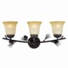 Vaxcel Sierra 3 Light Black Walnut Vanity Light