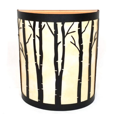 Rustic Birch Design Wall Sconce