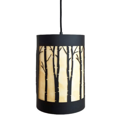 Modern Rustic Birch Pendant Light