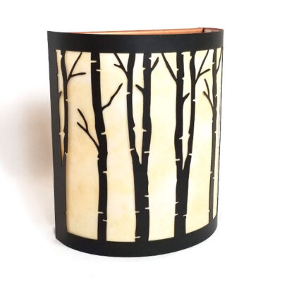 Alternative view of Rustic Birch Design Wall Sconce