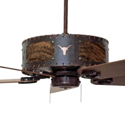 Copper Canyon Laramie Cowhide Ceiling Fan