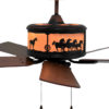 Copper Canyon Running Horses Laredo Ceiling Fan