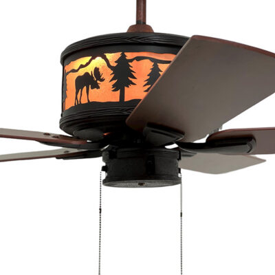 Copper Canyon Mountain View Moose Ceiling Fan