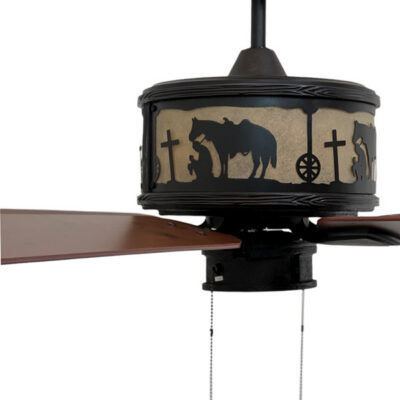 Western Style Praying Cowboy Ceilng Fan