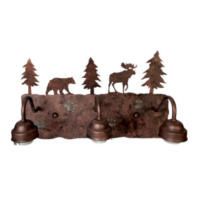 Bear and Moose 3 Light Steel Vanity