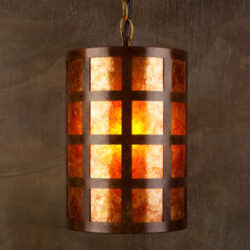 Punched Copper Pendant Light