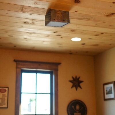Southwestern Style Ferric Square Ceiling Light