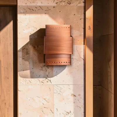 Custom Copper Rectangle Wall Light for Indoor and Outdoor