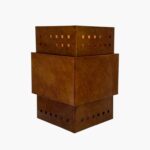 Ferric Triangle Ziggurat Wall Sconce - 9 inches