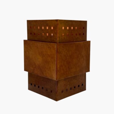 Ferric Triangle Ziggurat Wall Sconce - 9 inches