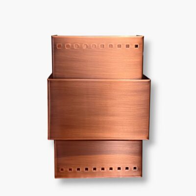 Ziggurats Rectangle Wall Light - Light Bronze