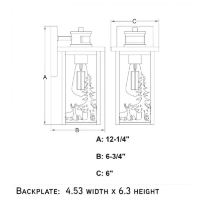 Acadia Deer Outdoor Motion Sensor Wall Lantern