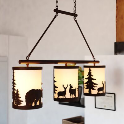 Acadia Forest Animals 3-Light Fixture