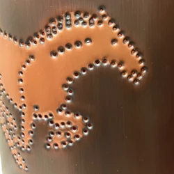 Copper Horse Design Punch Wall Light