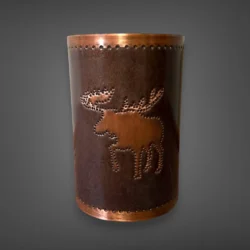 Rustic Copper Moose Wall Sconce