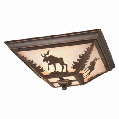 Yellowstone Moose Flush Ceiling Light