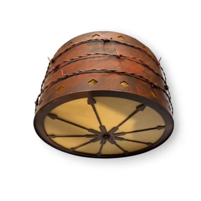 12 inch Barbed Wire Rustic Ceiling Light