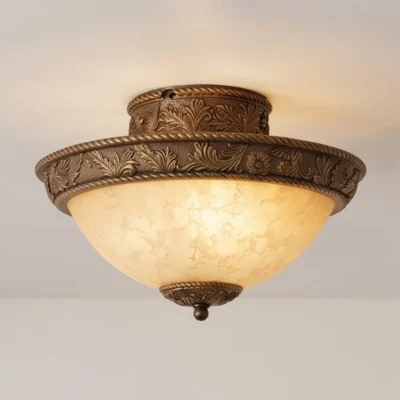 Alternative view of Copper Canyon LK420 Bronze Parchment Ceiling Light