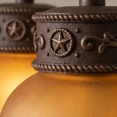 Alternative view of Western Star 4-Light with Amber Glass 
