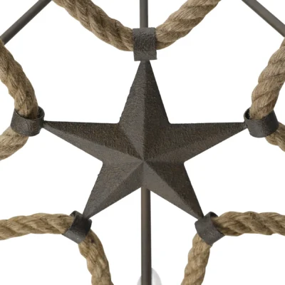 Rustic Western Star 5 Light Chandelier
