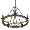 Rustic Western Star Chandelier - 5 Light