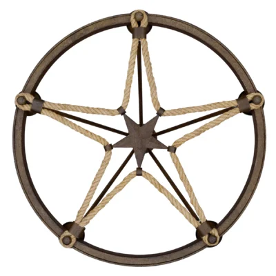 Rustic Western Star Chandelier